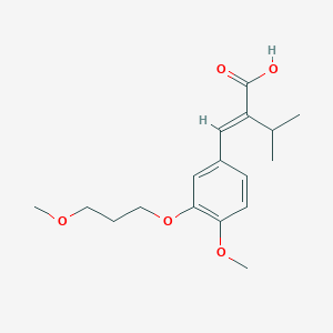 molecular formula C17H24O5 B1317482 (E)-2-(4-Methoxy-3-(3-methoxypropoxy)benzylidene)-3-methylbutanoic acid CAS No. 387868-07-7