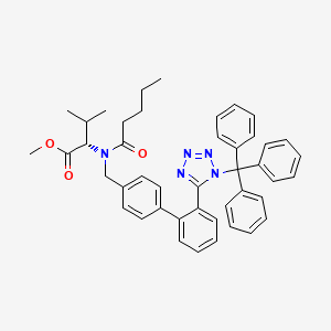 molecular formula C44H45N5O3 B1317484 (S)-Methyl 3-methyl-2-(N-((2'-(1-trityl-1H-tetrazol-5-yl)-[1,1'-biphenyl]-4-yl)methyl)pentanamido)butanoate CAS No. 781664-81-1