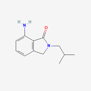 molecular formula C12H16N2O B13174843 7-Amino-2-(2-methylpropyl)-2,3-dihydro-1H-isoindol-1-one 