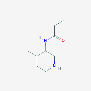 molecular formula C9H18N2O B13174859 N-(4-methylpiperidin-3-yl)propanamide 