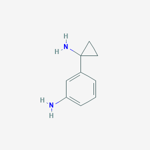 molecular formula C9H12N2 B13174930 3-(1-Aminocyclopropyl)aniline 