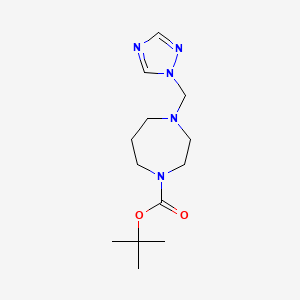 molecular formula C13H23N5O2 B1317494 tert-Butyl 4-[(1H-1,2,4-triazol-1-yl)methyl]-1,4-diazepane-1-carboxylate CAS No. 912763-11-2