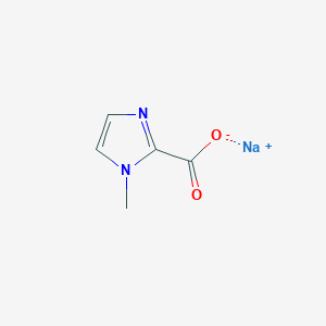molecular formula C5H5N2NaO2 B13175025 sodium 1-methyl-1H-imidazole-2-carboxylate 