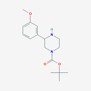 molecular formula C16H24N2O3 B1317504 Tert-butyl 3-(3-methoxyphenyl)piperazine-1-carboxylate CAS No. 886768-09-8