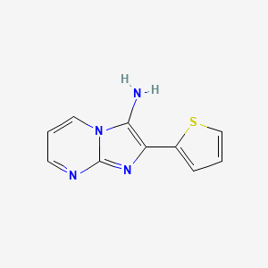 molecular formula C10H8N4S B1317506 2-(Thiophen-2-yl)imidazo[1,2-a]pyrimidin-3-amine CAS No. 904817-81-8