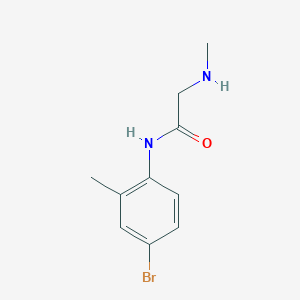 molecular formula C10H13BrN2O B13175162 N-(4-bromo-2-methylphenyl)-2-(methylamino)acetamide 