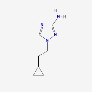 molecular formula C7H12N4 B13175210 1-(2-Cyclopropylethyl)-1H-1,2,4-triazol-3-amine 
