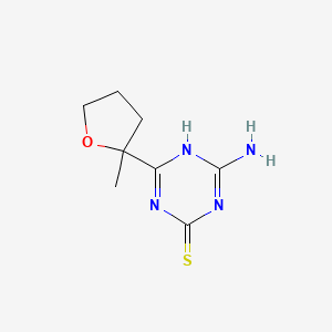 molecular formula C8H12N4OS B13175424 4-Amino-6-(2-methyloxolan-2-yl)-1,3,5-triazine-2-thiol 