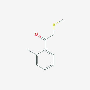 molecular formula C10H12OS B13175628 1-(2-Methylphenyl)-2-(methylsulfanyl)ethan-1-one 