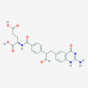molecular formula C23H22N4O7 B131757 10-Formyl-5,8-10-trideazafolic acid CAS No. 143436-91-3