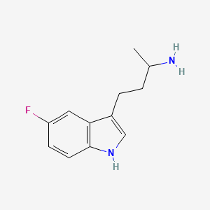 molecular formula C12H15FN2 B13175729 4-(5-Fluoro-1H-indol-3-yl)butan-2-amine 