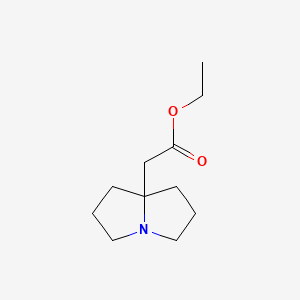 molecular formula C11H19NO2 B1317584 Ethyl tetrahydro-1H-pyrrolizine-7A(5H)-acetate CAS No. 88069-56-1