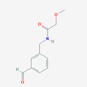 molecular formula C11H13NO3 B13175980 N-[(3-Formylphenyl)methyl]-2-methoxyacetamide 