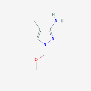 molecular formula C6H11N3O B13175988 1-(Methoxymethyl)-4-methyl-1H-pyrazol-3-amine 