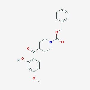 molecular formula C21H23NO5 B131760 Benzyl 4-(2-hydroxy-4-methoxybenzoyl)piperidine-1-carboxylate CAS No. 84162-91-4