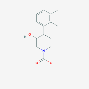 molecular formula C18H27NO3 B13176054 Tert-butyl 4-(2,3-dimethylphenyl)-3-hydroxypiperidine-1-carboxylate 