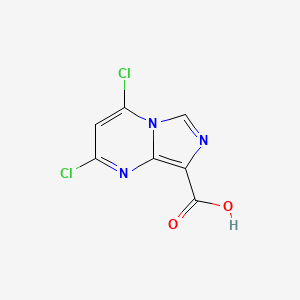 molecular formula C7H3Cl2N3O2 B13176097 2,4-Dichloroimidazo[1,5-a]pyrimidine-8-carboxylic acid 