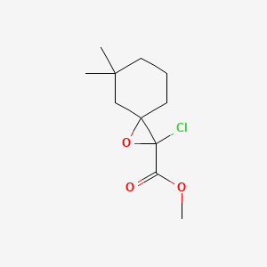 molecular formula C11H17ClO3 B13176166 Methyl 2-chloro-5,5-dimethyl-1-oxaspiro[2.5]octane-2-carboxylate 