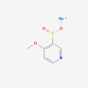 molecular formula C6H6NNaO3S B13176175 Sodium 4-methoxypyridine-3-sulfinate 