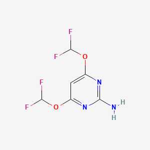 molecular formula C6H5F4N3O2 B1317642 2-Amino-4,6-bis(difluoromethoxy)pyrimidine CAS No. 86209-44-1