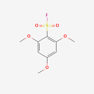 molecular formula C9H11FO5S B13176492 2,4,6-Trimethoxybenzene-1-sulfonyl fluoride 