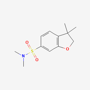 molecular formula C12H17NO3S B13176551 N,N,3,3-Tetramethyl-2,3-dihydro-1-benzofuran-6-sulfonamide 
