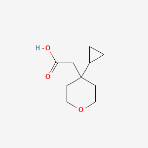 molecular formula C10H16O3 B13176633 2-(4-Cyclopropyloxan-4-yl)acetic acid 
