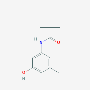 molecular formula C12H17NO2 B13176662 N-(3-Hydroxy-5-methylphenyl)-2,2-dimethylpropanamide 