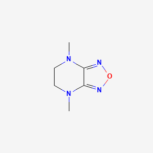 molecular formula C6H10N4O B1317667 4,7-Dimethyl-4,5,6,7-tetrahydro-[1,2,5]oxadiazolo[3,4-b]pyrazine CAS No. 98778-07-5