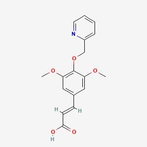 molecular formula C17H17NO5 B13176777 (2E)-3-[3,5-dimethoxy-4-(pyridin-2-ylmethoxy)phenyl]acrylic acid 