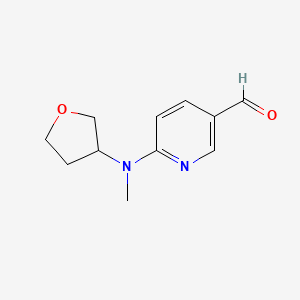 molecular formula C11H14N2O2 B13176786 6-[Methyl(oxolan-3-YL)amino]pyridine-3-carbaldehyde 