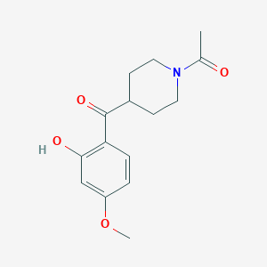 molecular formula C15H19NO4 B131768 4-(N-Acetyl)piperidinyl 2-(5-Methoxy)phenol Ketone CAS No. 64671-18-7