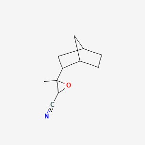 molecular formula C11H15NO B13176824 3-{Bicyclo[2.2.1]heptan-2-yl}-3-methyloxirane-2-carbonitrile 