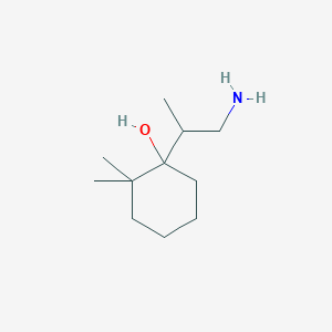 molecular formula C11H23NO B13176833 1-(1-Aminopropan-2-YL)-2,2-dimethylcyclohexan-1-OL 