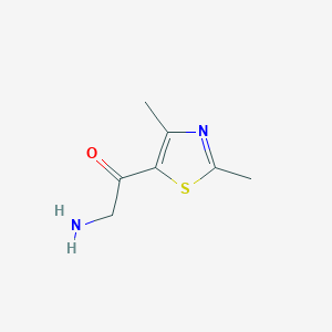 molecular formula C7H10N2OS B13176855 2-Amino-1-(dimethyl-1,3-thiazol-5-yl)ethan-1-one 