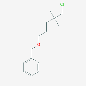 molecular formula C14H21ClO B13176867 {[(5-Chloro-4,4-dimethylpentyl)oxy]methyl}benzene 