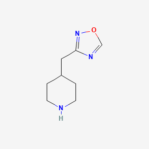 molecular formula C8H13N3O B13176949 4-[(1,2,4-Oxadiazol-3-yl)methyl]piperidine 