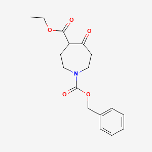 molecular formula C17H21NO5 B1317698 1-Benzyl 4-ethyl 5-oxoazepane-1,4-dicarboxylate CAS No. 31696-09-0