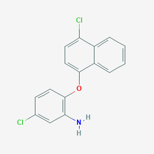 molecular formula C16H11Cl2NO B1317700 5-Chloro-2-[(4-chloro-1-naphthyl)oxy]aniline CAS No. 134897-75-9