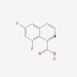 molecular formula C10H5F2NO2 B13177008 6,8-Difluoroisoquinoline-1-carboxylic acid 