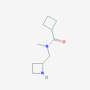molecular formula C10H18N2O B13177014 N-[(Azetidin-2-yl)methyl]-N-methylcyclobutanecarboxamide 