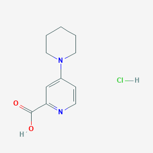 molecular formula C11H15ClN2O2 B1317718 4-Piperidin-1-ylpyridine-2-carboxylic acid hydrochloride CAS No. 1052543-05-1