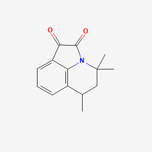 molecular formula C14H15NO2 B1317729 4,4,6-trimethyl-5,6-dihydro-4H-pyrrolo[3,2,1-ij]quinoline-1,2-dione CAS No. 827342-36-9