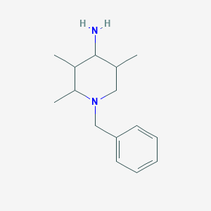 molecular formula C15H24N2 B13177354 1-Benzyl-2,3,5-trimethylpiperidin-4-amine 