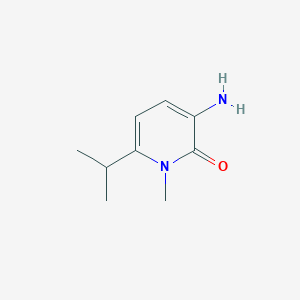 molecular formula C9H14N2O B13177466 3-Amino-1-methyl-6-(propan-2-yl)-1,2-dihydropyridin-2-one 