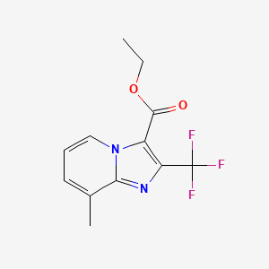 molecular formula C12H11F3N2O2 B1317753 8-甲基-2-(三氟甲基)咪唑并[1,2-a]吡啶-3-羧酸乙酯 CAS No. 874830-63-4