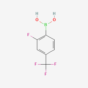 molecular formula C7H5BF4O2 B1317759 2-Fluoro-4-(trifluoromethyl)phenylboronic acid CAS No. 503309-11-3