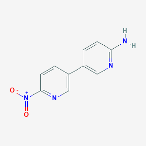molecular formula C10H8N4O2 B13177790 5-(6-Nitropyridin-3-yl)pyridin-2-amine 
