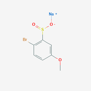 molecular formula C7H6BrNaO3S B13177800 Sodium 2-bromo-5-methoxybenzene-1-sulfinate 