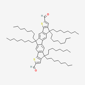 molecular formula C73H110O2S2 B13177853 5,5,14,14,23,23-Hexaoctyl-9,19-dithiaheptacyclo[13.10.0.02,13.04,11.06,10.017,24.018,22]pentacosa-1(25),2,4(11),6(10),7,12,15,17(24),18(22),20-decaene-8,20-dicarbaldehyde 